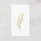 ライトピンク緑の花葉類シンプルデザイン エンクロージャーカード (裏面)