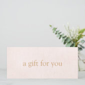 ライトピンク美しいサロンスパギフト証明書 (スタンド正面)