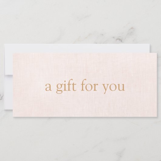 ライトピンク美しいサロンスパギフト証明書 (正面)