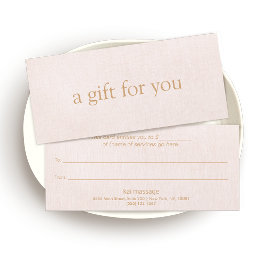 ライトピンク美しいサロンスパギフト証明書