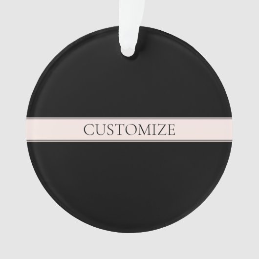 ライトピンク赤面ストライプおよび編エレガント集文字 オーナメント (正面)