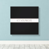 ライトピンク赤面ストライプおよび編エレガント集文字 キャンバスプリント (インサイチュ (ウッドフロア))