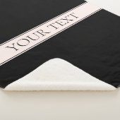 ライトピンク赤面ストライプおよび編エレガント集文字 シェルパブランケット (3/4)