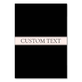 ライトピンク赤面ストライプおよび編エレガント集文字 テーブルナンバー