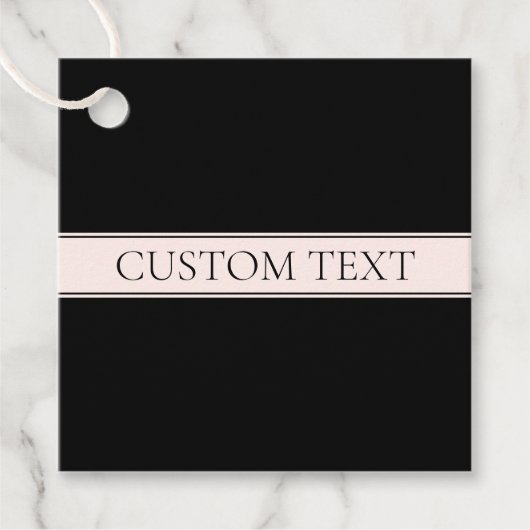 ライトピンク赤面ストライプおよび編エレガント集文字 フェイバータグ (正面)