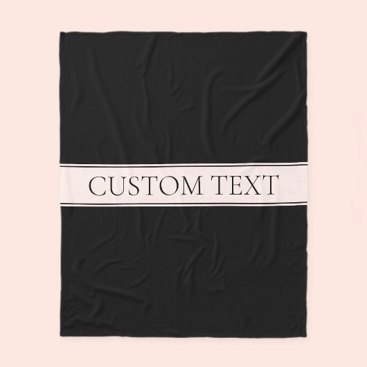 ライトピンク赤面ストライプおよび編エレガント集文字 フリースブランケット