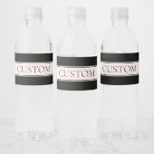 ライトピンク赤面ストライプおよび編エレガント集文字 ペットボトルラベル (ボトル)