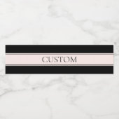 ライトピンク赤面ストライプおよび編エレガント集文字 ペットボトルラベル (シングルラベル)