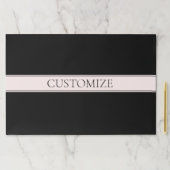 ライトピンク赤面ストライプおよび編エレガント集文字 ペーパーパッド (インサイチュ)