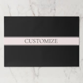 ライトピンク赤面ストライプおよび編エレガント集文字 ペーパーパッド (正面)