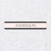 ライトピンク赤面ストライプおよび編エレガント集文字 ラベル (デザイン1)