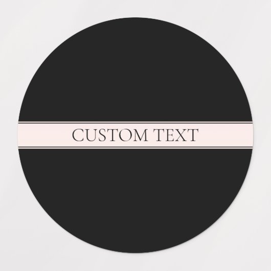 ライトピンク赤面ストライプおよび編エレガント集文字 ラベル (デザイン2)