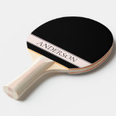 ライトピンク赤面ストライプおよび編エレガント集文字 卓球ラケット (正面アングル)