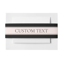 ライトピンク赤面ストライプおよび編エレガント集文字 招待状ベリーバンド