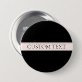 ライトピンク赤面ストライプおよび編エレガント集文字 缶バッジ (正面&裏面)