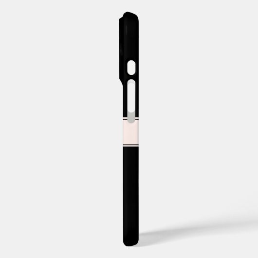 ライトピンク赤面ストライプおよび編エレガント集文字 Case-Mate iPhoneケース (裏面 / 左)