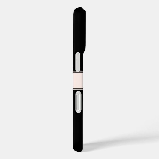 ライトピンク赤面ストライプおよび編エレガント集文字 Case-Mate iPhoneケース (裏面 / 右)