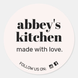 ライトピンク追加ロゴ自家製焼いた品 ラウンドシール