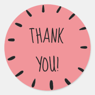 ライトピンク「ありがとう」ステッカーシート ラウンドシール