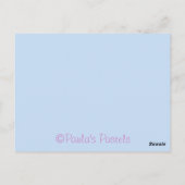 ライトピンク カップケーキ プレート サンクス ポストカード (裏面)