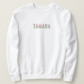 ライトピンク+グリーンモノグラムウェディングパーティー スウェットシャツ (デザイン正面)