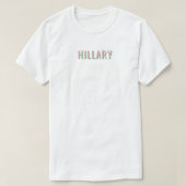 ライトピンク+グリーンモノグラムウェディングパーティー Tシャツ (デザイン正面)