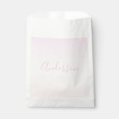 ライトピンク&ピーチグラデーショグラデーションン名&モノグラム フェイバーバッグ (正面)