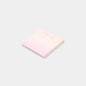 ライトピンク&ピーチグラデーショグラデーションン名&モノグラム ポストイット (アングル)