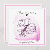 ライトピンク&ホワイトリリー30結婚周年 (正面/裏面)