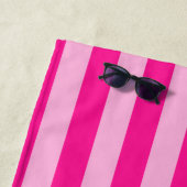 ライトピンク&深いピンクストライプビーチタオル ビーチタオル (インサイチュ)
