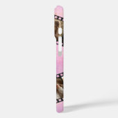 ライトピンク&金ゴールドフィルムストリップ写真 Case-Mate iPhoneケース (裏面 / 左)