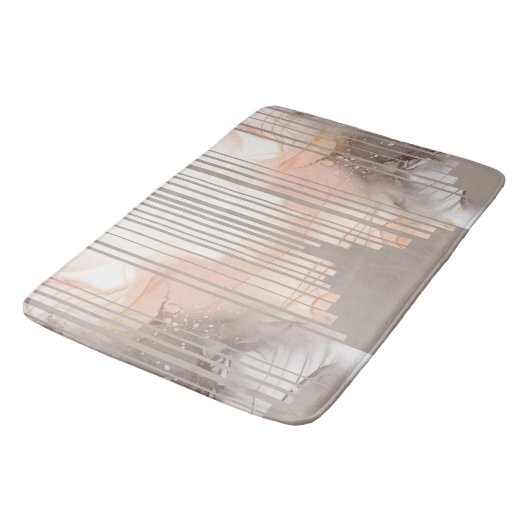 ライトピーチアンドタン抽象芸術 バスマット (アングル)