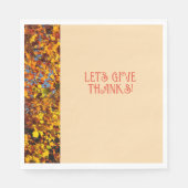ライトピーチディナーオータムハッ感謝していプ与えズ スタンダードランチョンナプキン (正面)