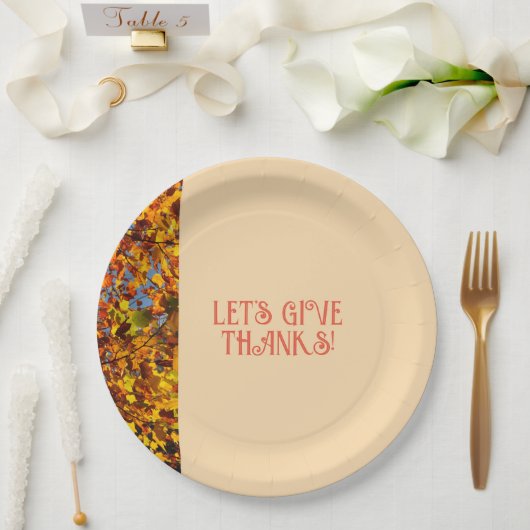 ライトピーチファミリーギャザリング感謝していハッピーズ与えズ ペーパープレート (ウェディング)