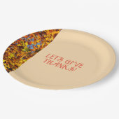 ライトピーチファミリーギャザリング感謝していハッピーズ与えズ ペーパープレート (アングル)