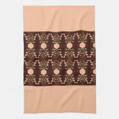 ライトピーチフローラ キッチンタオル (縦)