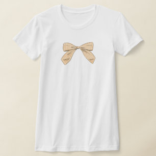 ライトピーチプライド弓エレガント赤ちゃんシャワーママ Tシャツ