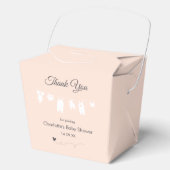 ライトピーチミニマリストベビーガールシャワー フェイバーボックス (正面)