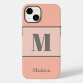 ライトピーチモノグラム名 Case-Mate iPhoneケース (裏面)