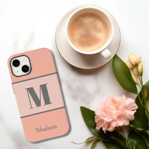 ライトピーチモノグラム名 Case-Mate iPhone 14ケース