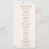 ライトピーチモノグラム結婚式プログラム (裏面)