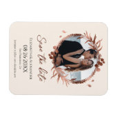 ライトピーチリース写真の保存日付 マグネット (横)