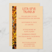 ライトピーチ感謝祭ディナーオータム饗宴 招待状 (正面/裏面)