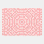 ライトピーチ抽象芸術ハートパターン ラッピングペーパーシート (正面3)