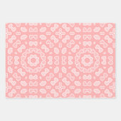 ライトピーチ抽象芸術ハートパターン ラッピングペーパーシート (正面2)