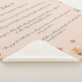 ライトピーチ詩篇23、バイブル・バース・ボヘミアン シェルパブランケット (3/4)