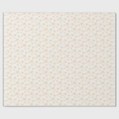 ライトピーチ、ピーチパフハート模様 ラッピングペーパー (フラット)