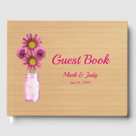 ライトピ素朴ンクフローラメイスンジャー結婚ズ ゲストブック