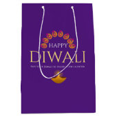 ライトフェスティバルディワリ・ヒンドゥー ミディアムペーパーバッグ (正面)