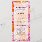 ライトフェードピンクオレンジフレッシュフローラ結婚開花 プログラム (正面)